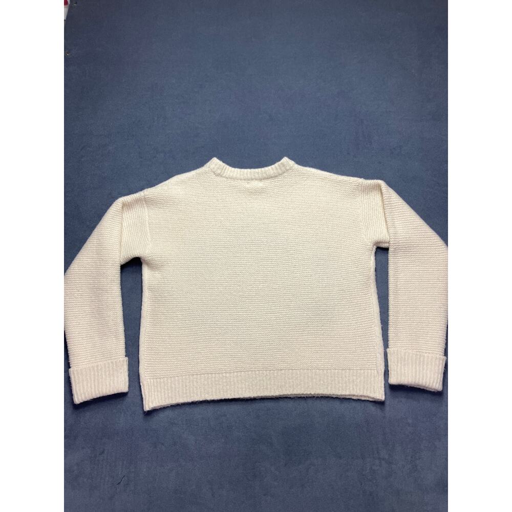 A.N.A. (A New Approach) Women’s Size Medium White Patterned Cuff Sleeve Sweater - Picture 7 of 7